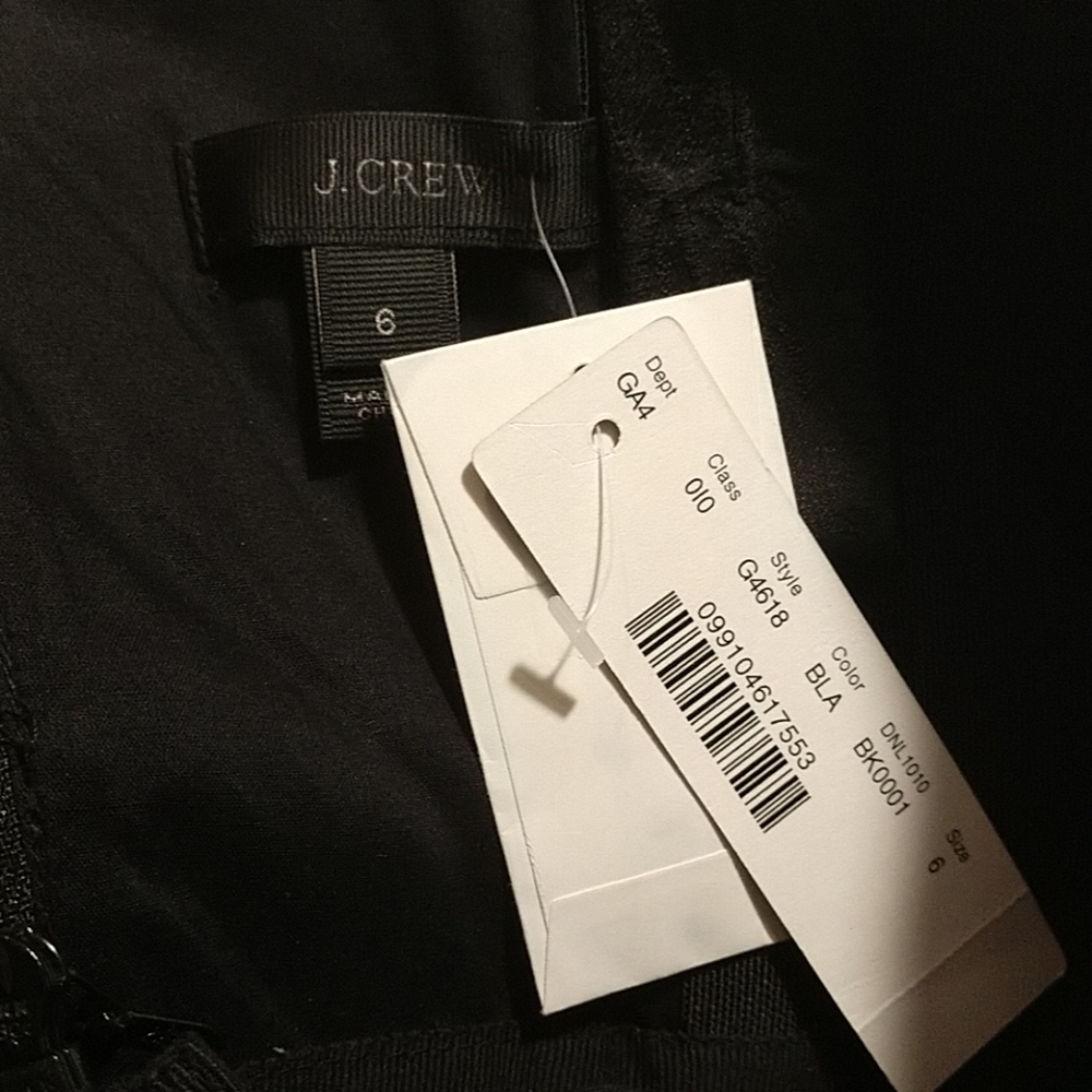J Crew Black Floral Embossed Convertible Dress - Picture 6 of 6